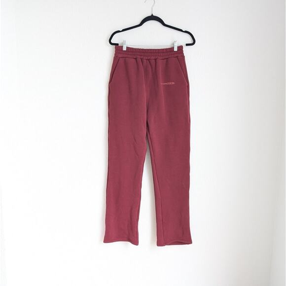 NWT Second Skin Red Classic Logo Straight Leg High-rise Sweatpants Pants, size S - Picture 1 of 10